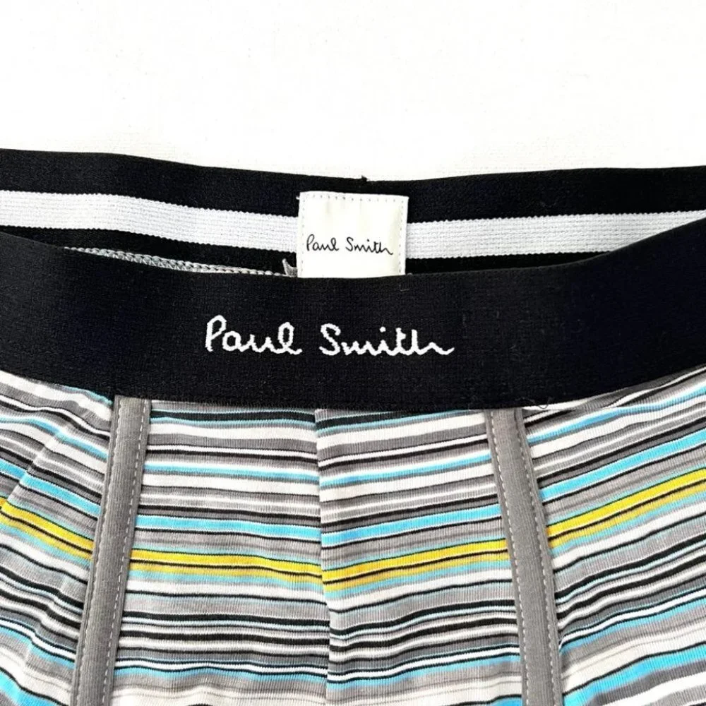 Paul Smith Blue Multi Stripe Boxer Brief - Picture 3 of 4